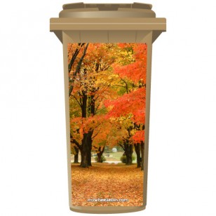 Trees In The Autumn Wheelie Bin Sticker Panel